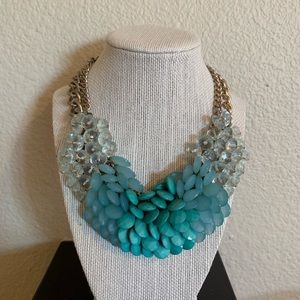 Chunky Teal Beaded Necklace